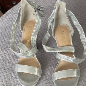 Elegant Silver High Heel Sandals
